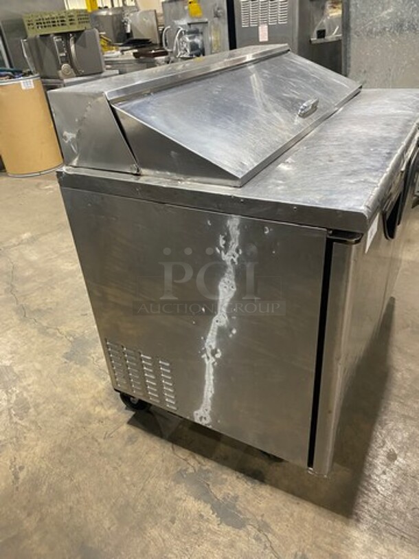 Turbo Air Commercial Refrigerated Sandwich Prep Table! With 2 Door Storage Space Underneath! All Stainless Steel! On Casters! Model: TST48SD 115V 60HZ 1 Phase - Image 2 of 9