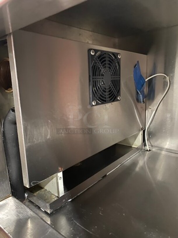 LATE MODEL! 2019 Cool Tech Commercial 2 Door Lowboy/ Worktop Cooler! Stainless Steel! On Casters! Model: CUST36LB SN: 025619 120V 60HZ 1 Phase - Image 6 of 8