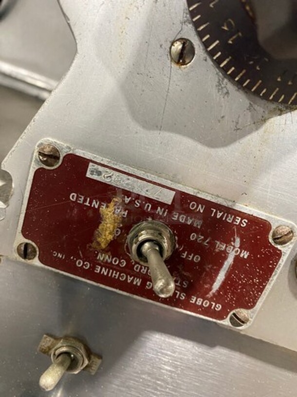 Globe Commercial Countertop Deli/ Meat Slicer! All Stainless Steel! Model: 720 SN: 721232  - Image 8 of 9