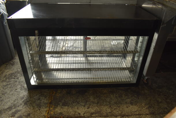 Hatco Countertop Electric Powered Heated Holding Cabinet In Black With Steel Racks. Missing One Back Door. 208-240V/1 Phase - Image 3 of 4