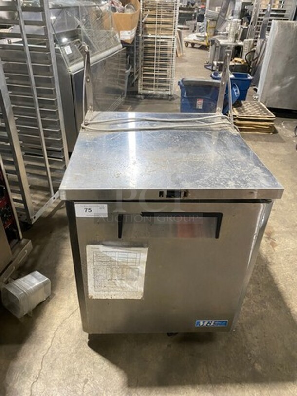 Turbo Air Stainless Steel One Door Refrigerated Lowboy Worktop Cooler! Model MUR28 Serial MU2R705065! 115V 1 Phase!  - Image 1 of 8