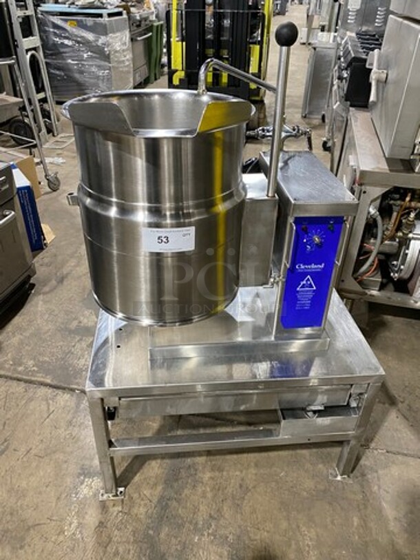Cleveland Commercial Electric Powered Tilting Soup Kettle! All Stainless Steel! On Legs! Model: KET6T SN: WT504700A01 - Image 1 of 9
