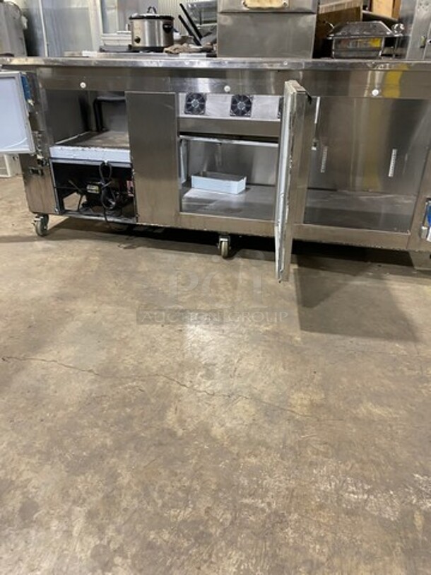 CoolTech 84' Refrigerated All Stainless Steel Prep Table! With Storage Space Underneath! On Casters!
Model CMPH-84BMO Serial 71418 120V/60Hz/ - Image 7 of 8