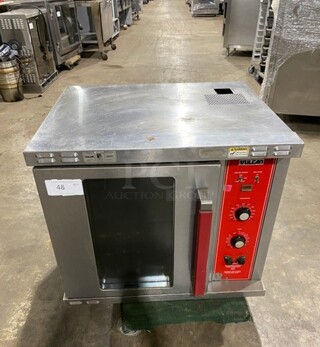 Vulcan Commercial Electric Powered Single Deck Half Sized Convection Oven! With View Through Door! All Stainless Steel!