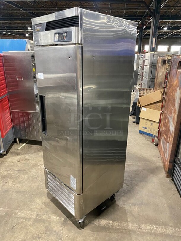 Turbo Air TSF-23SD Stainless Steel Commercial Single Door Reach In Freezer w/ Metal Racks on Commercial Casters! MODEL TSF23SD SN: BE2F0006 115V 1PH - Image 4 of 9