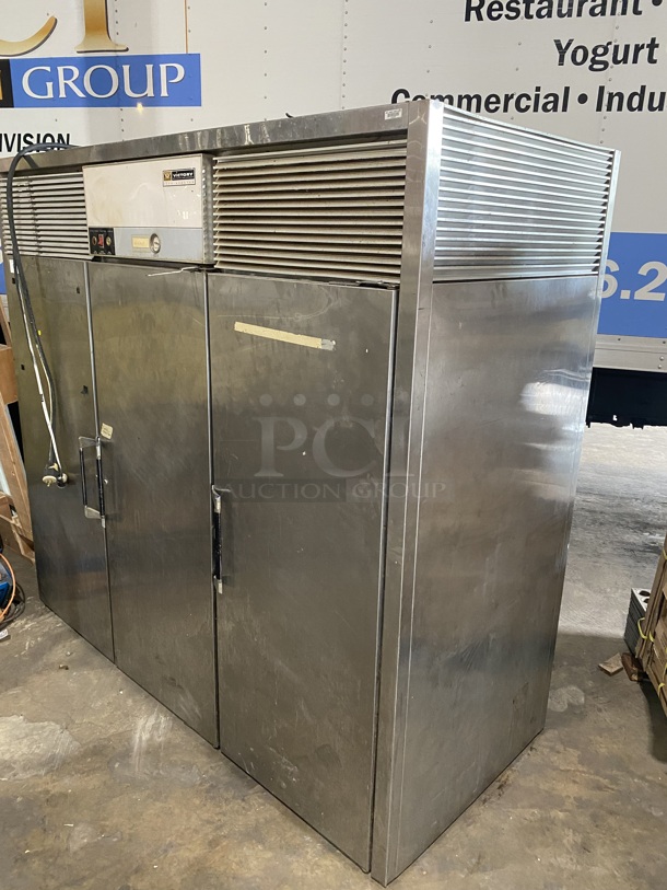  Victory All Stainless Steel Commercial 3 Door Reach In Double Sided Dough Retarder Refrigerator! With Built In Pan Rack!   - Image 11 of 11