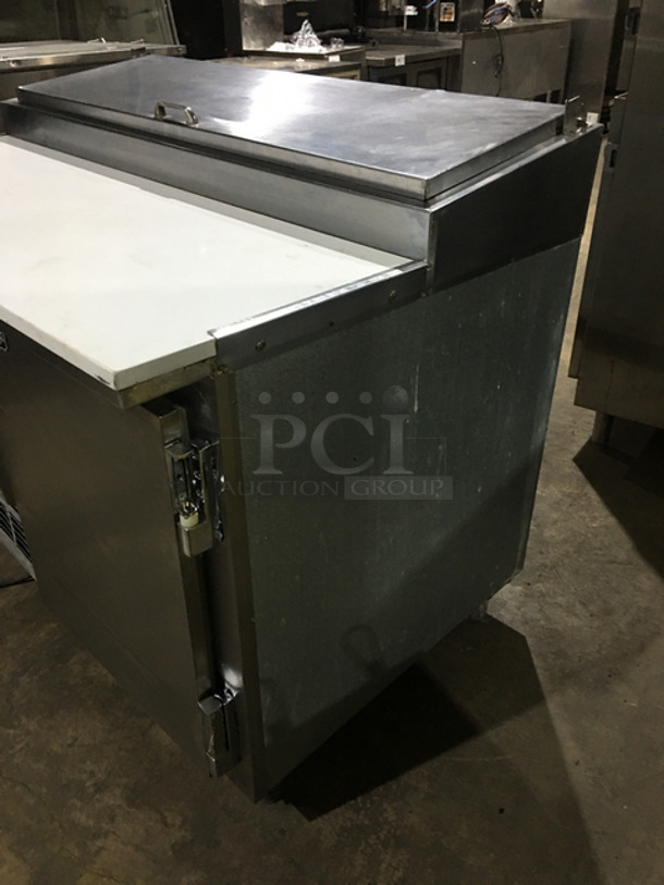 NICE! Leader Commercial Refrigerated Prep Table! With 2 Door Storage Area Underneath! All Stainless Steel! On Legs! - Image 2 of 9
