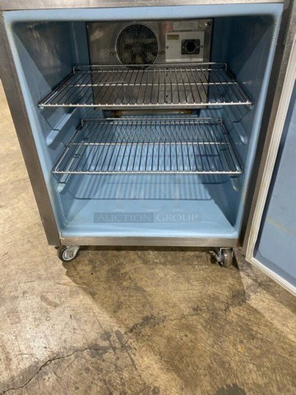 Delfield Commercial Single Door Lowboy/ Worktop Cooler! With Racks! All Stainless Steel! On Casters! - Image 5 of 7
