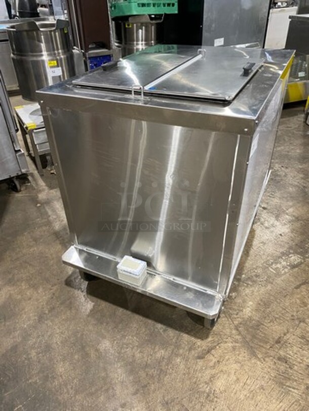 Solid Stainless Steel Mobile Ice Cream Cart! On Casters! - Image 4 of 7