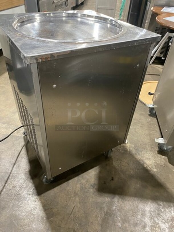Commercial Fried Ice Cream Roll Machine! All Stainless Steel! On Casters! WORKING WHEN REMOVED! - Image 3 of 7