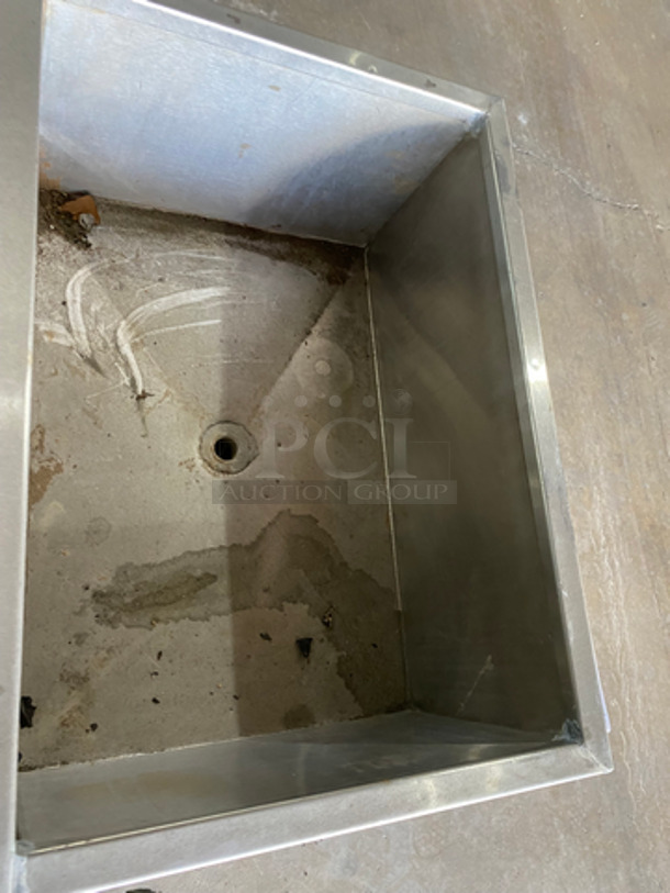 Commercial Ice Bin! With Drain! With Back Splash! All Stainless Steel! On Legs! - Image 6 of 7