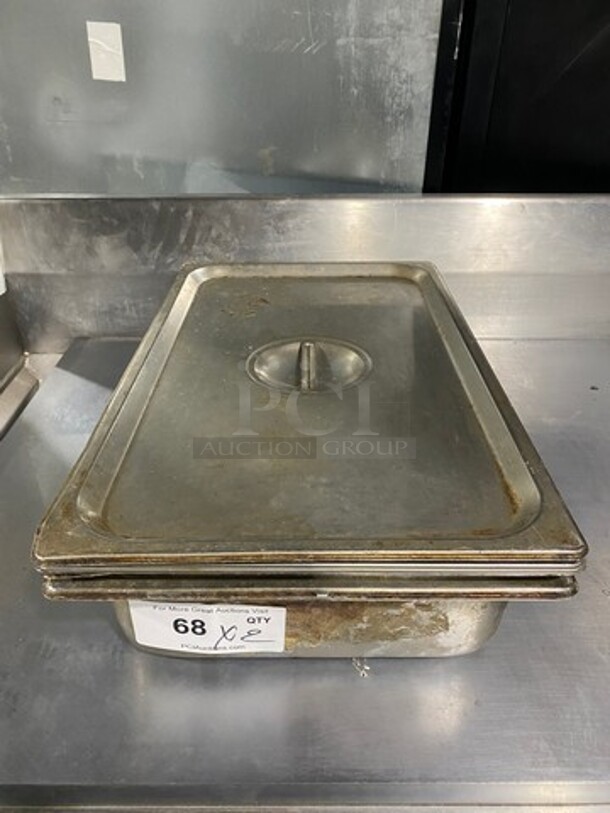 Stainless Steel Steam Table/ Prep Table Food Pan! With Single Food Pan Lid! 2x Your Bid! - Image 1 of 5