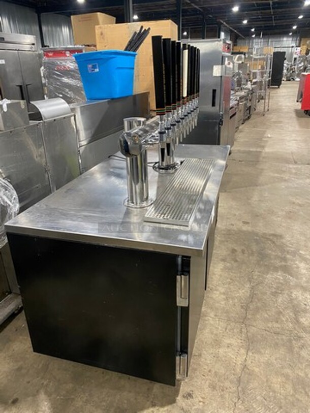 AMAZING! Beverage Air Commercial Refrigerated 10 Tap Cold Brew Coffee Kegerator! With 2 Door Storage Space Underneath! Model: WTR67AHCMMB SN: 13304505 115V 60HZ 1 Phase - Image 2 of 12