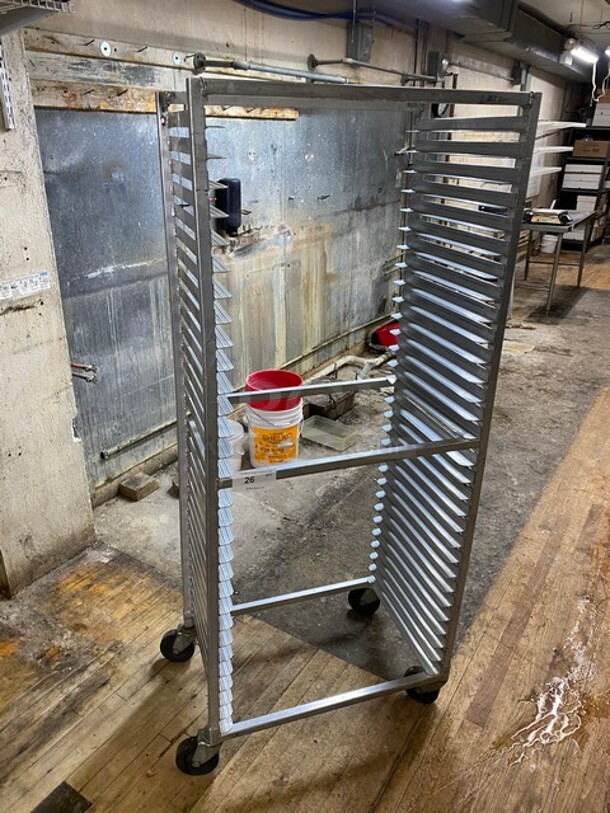 Metal Commercial Pan Transport Rack on Commercial Casters! - Image 1 of 4