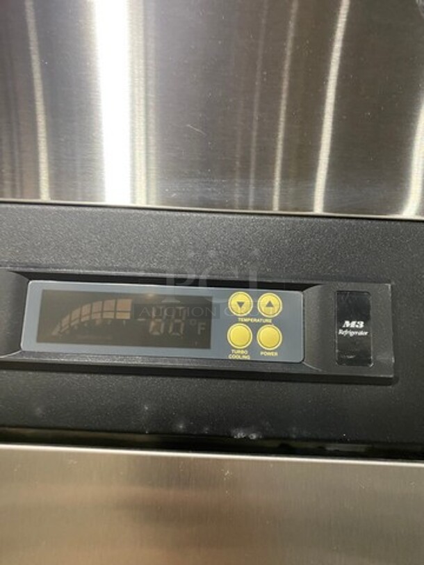 Turbo Air Commercial 2 Door Reach In Cooler! With Poly Coated Racks! All Stainless Steel! On Casters! Model: M3R472N SN: H2K3R41D1357 115V 60HZ 1 Phase - Image 8 of 9