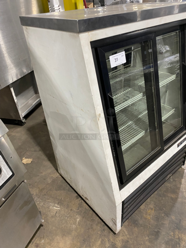 COOL! True Commercial Refrigerated Deli Display Case! With Front & Back Sliding Access Glass Doors! With Poly Coated Racks! Model: TSID364 SN: 8394504 115V 60HZ 1 Phase - Image 2 of 7