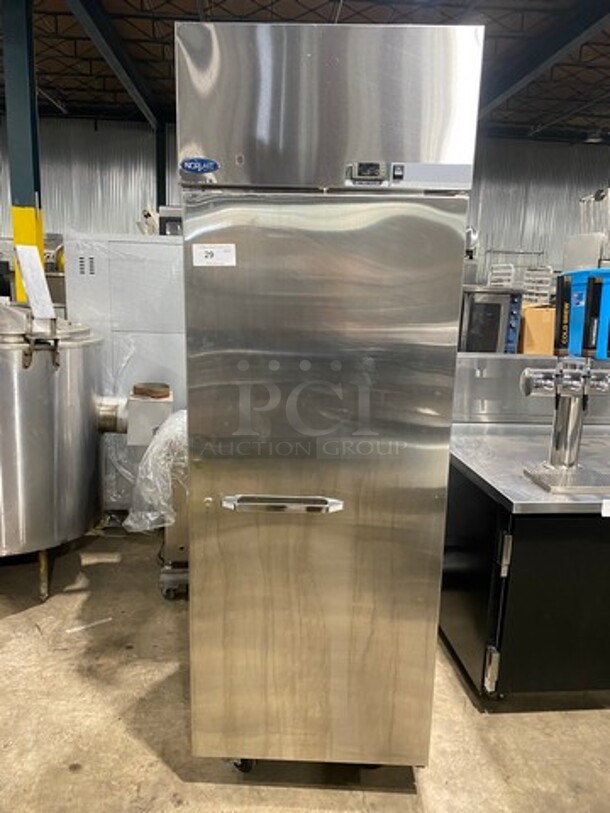 Norlake Commercial Single Door Reach In Refrigerator! All Stainless Steel! On Casters! Model: NR241SSS SN: 15041435 115V 60HZ 1 Phase - Image 1 of 11
