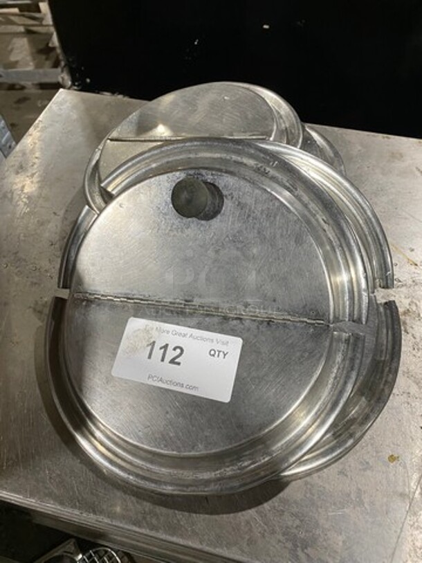 ALL ONE MONEY! Assorted Size Stainless Steel Soup Pan Lids! - Image 1 of 5