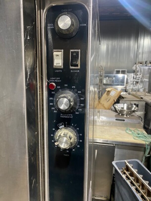 Blodgett Dual Flow Bakery Depth Commercial Natural Gas Powered Double Deck Convection Oven! With View Through Doors! Metal Oven Racks! All Stainless Steel! On Casters! Working When Removed! 2x Your Bid Makes One Unit! - Image 8 of 12