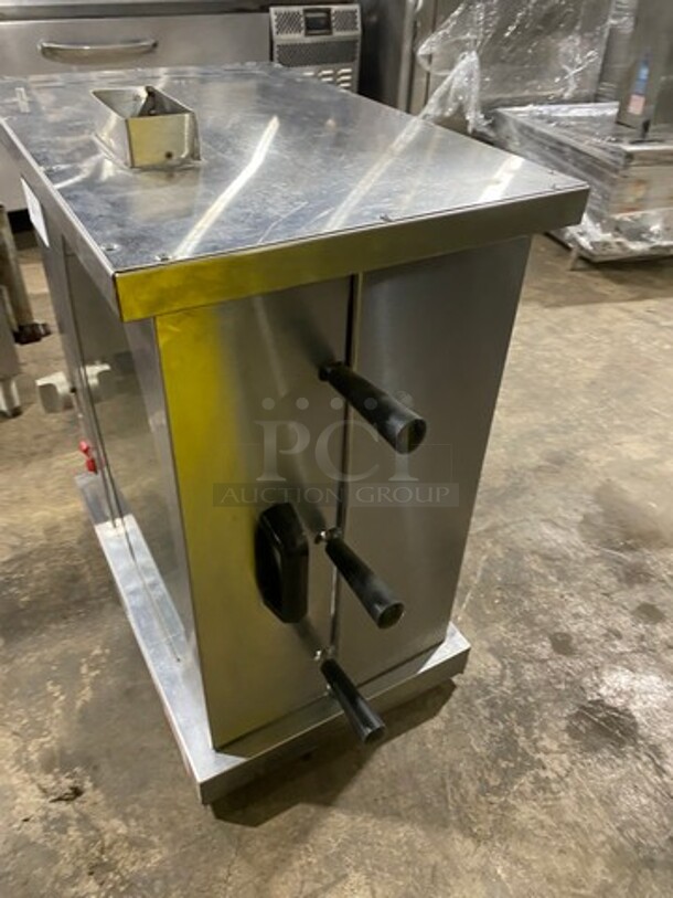 Attias Commercial Countertop Natural Gas Powered Rotisserie Machine! With View Through Door! All Stainless Steel! - Image 2 of 9