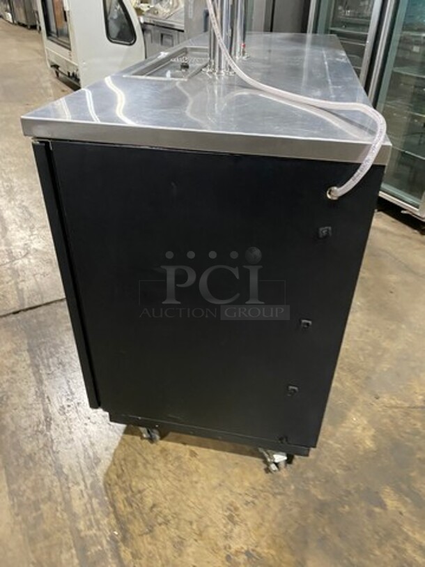 Micro Matic Commercial Refrigerated Dual Tower Kegerator! With 3 Door Storage Space Underneath! Model: MDD78 SN: 14090939M 115V 60HZ 1 Phase - Image 3 of 10