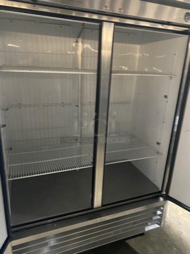 COOL! True Commercial 2 Door Reach In Freezer! With Poly Coated Racks! All Stainless Steel! On Casters! Model: T49F SN: 7701330 115V 60HZ 1 Phase - Image 5 of 10