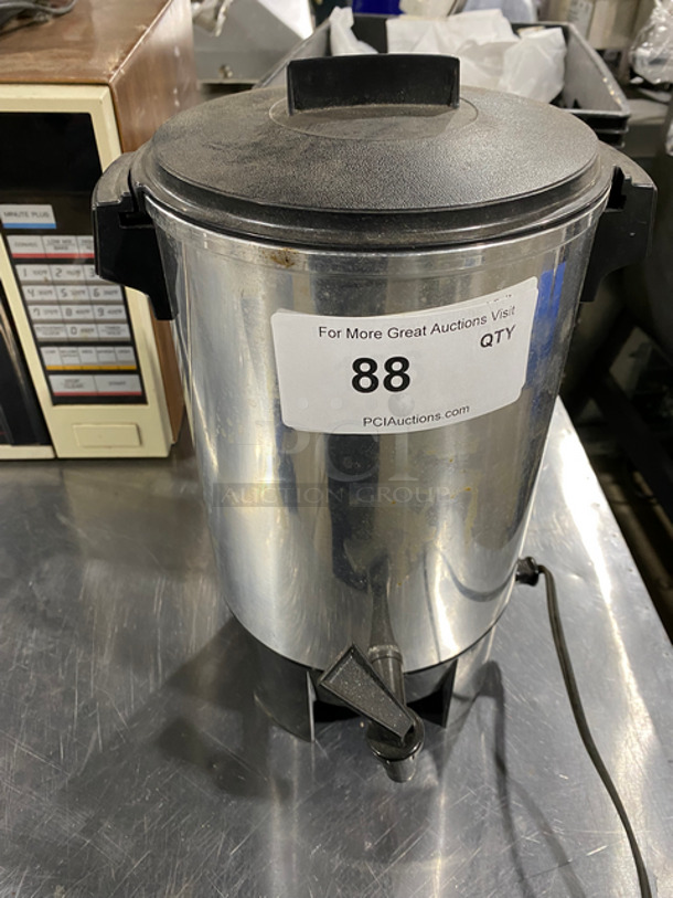 West Bend Commercial Electric Powered Thermal Dispenser! With Lid! Stainless Steel Body!