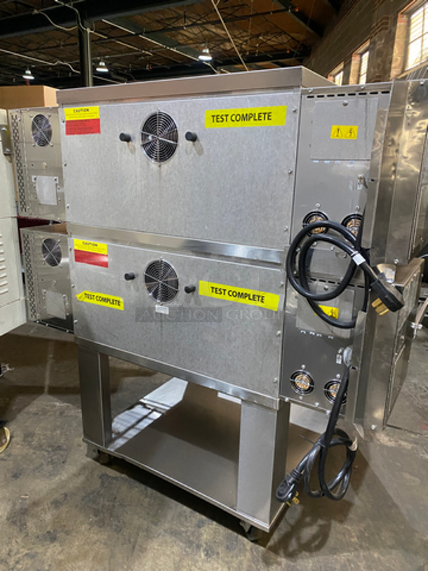 AMAZING! Middleby Marshall Electric Powered Double Conveyor Pizza Oven!  All Stainless Steel! On Casters! 2x Your Bid Makes One Unit! Model: PS536 SN: 571140808 240V 60HZ 3 Phase - Image 3 of 11