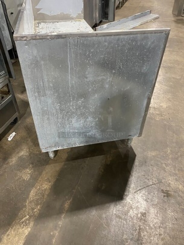 Custom Made Commercial Work Top Table/ Equipment Stand! With Raised Back And Side Splashes! With Storage Space Underneath! All Stainless Steel! On Legs! - Image 3 of 7
