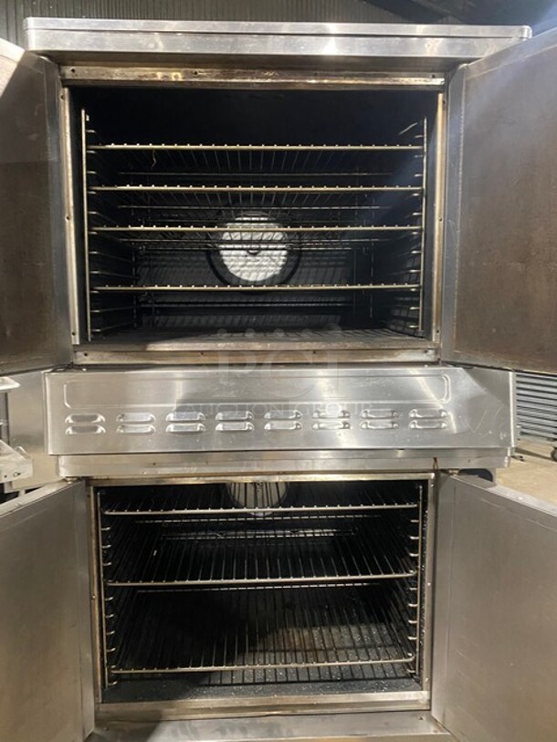 Blodgett Commercial Natural Gas Powered Double Stacked Convection Oven! With Metal Baking Racks! All Stainless Steel! 2 X Your Bid! Makes One Unit! - Image 5 of 12