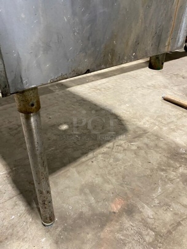 SWEET! Supreme Metal Commercial 3 Bay Bar Back Sink! With Dual Side Drain Boards! With Back Splash! With Faucets And Handles! All Stainless Steel! On Legs! - Image 10 of 10