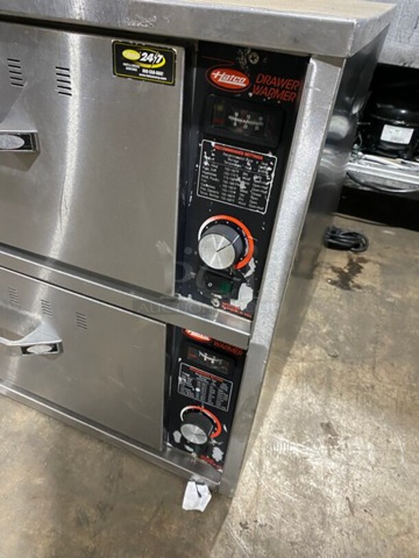 NICE! Hatco Commercial Countertop Electric Powered 2 Drawer Warmer! Solid Stainless Steel! Model: HDW2 SN: 8793151119 120V 60HZ 1 Phase - Image 8 of 9
