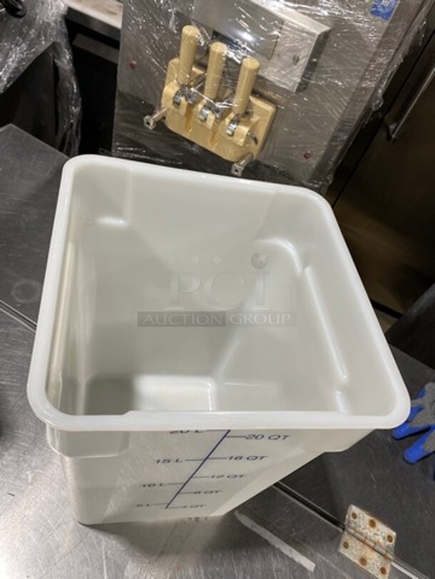 Cambro 22Qt White Poly Food Containers! 3x Your Bid! - Image 3 of 5