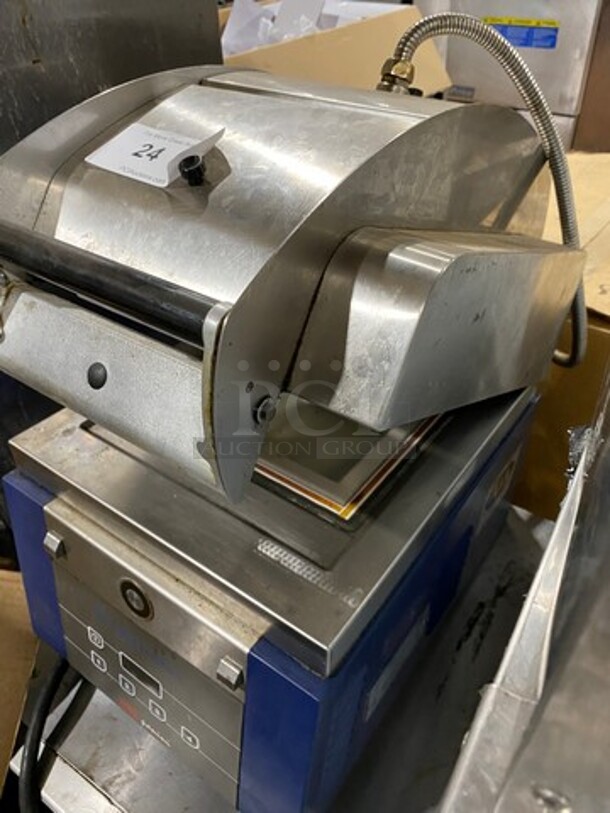 2014 Electrolux Commercial Countertop Electric Powered Panini Flat Press! With Digital Controls! Stainless Steel Body! On Small Legs! Model: HSPPUSAT SN: 44210002 208V 60HZ 1 Phase - Image 2 of 9