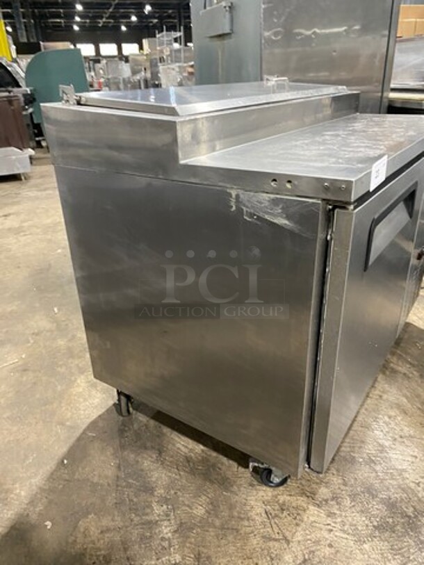 Valpro Commercial Refrigerated Pizza Prep Table! With Single Door Storage Space! All Stainless Steel! On Casters! Model: VPP44 SN: 8004233 115V 60HZ 1 Phase - Image 2 of 9