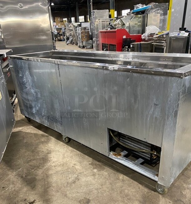 CoolTech 84' Refrigerated All Stainless Steel Prep Table! With Storage Space Underneath! On Casters! - Image 4 of 9