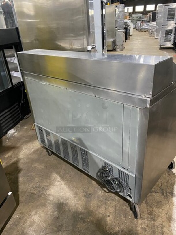 BEVERAGE AIR- SPE48-12 Stainless Steel Commercial Sandwich Salad Prep Table Bain Marie Mega Top, on Commercial Casters. 115 Volts, 1 Phase. - Image 3 of 9
