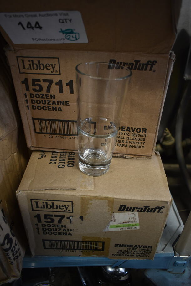 2 Boxes of 12 BRAND NEW! Libbey 15711 Endeavor 10 oz High Ball Glasses. 2 Times Your Bid!