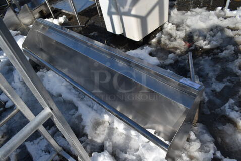 Stainless Steel Commercial Over Shelf for Dish Table. Pole Needs Reattached.