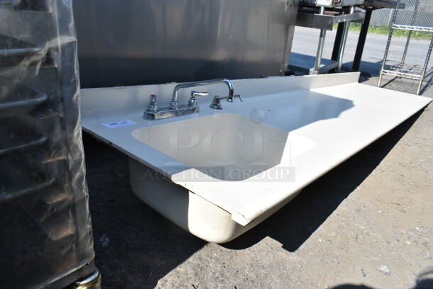 Counter w/ Sink Basin, Faucet and Handles. Bay 21x16x10 - Image 1 of 5