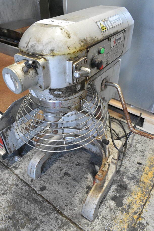 Omcan SP200AT Metal Commercial Countertop 20 Quart Planetary Dough Mixer w/ Bowl Guard. 110 Volts, 1 Phase. Tested and Does Not Power On - Image 1 of 6