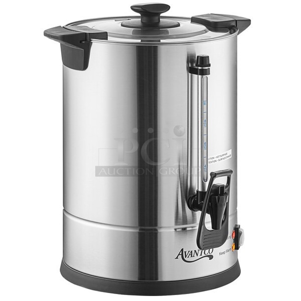 BRAND NEW SCRATCH AND DENT! Avantco 177CU65ETL Stainless Steel Commercial Countertop Coffee Maker. 110-120 Volts, 1 Phase. Tested and Working!