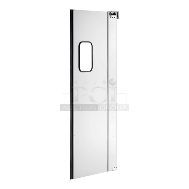BRAND NEW SCRATCH AND DENT! Regency 600TD3684 Single Aluminum Swinging Traffic Door with 9