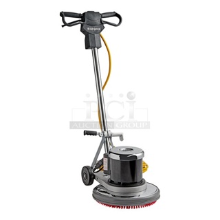 BRAND NEW SCRATCH AND DENT! Advance PACESETTER 17HD  01330A 17" Heavy-Duty Single Speed Rotary Floor Cleaning Machine. 120 Volts, 1 Phase. Cannot Test Due To Broken Handle