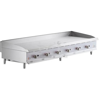 BRAND NEW SCRATCH AND DENT! Cooking Performance Group CPG 351GMCPG72NL Stainless Steel Commercial 72" Gas Countertop Griddle with Manual Controls. 180,000 BTU. 