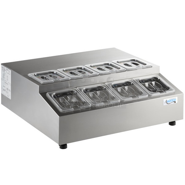 BRAND NEW SCRATCH AND DENT! Avantco 360CPT28HC Stainless Steel 28" Countertop Refrigerated Prep Rail. 115 Volts, 1 Phase. Tested and Working! - Image 1 of 7