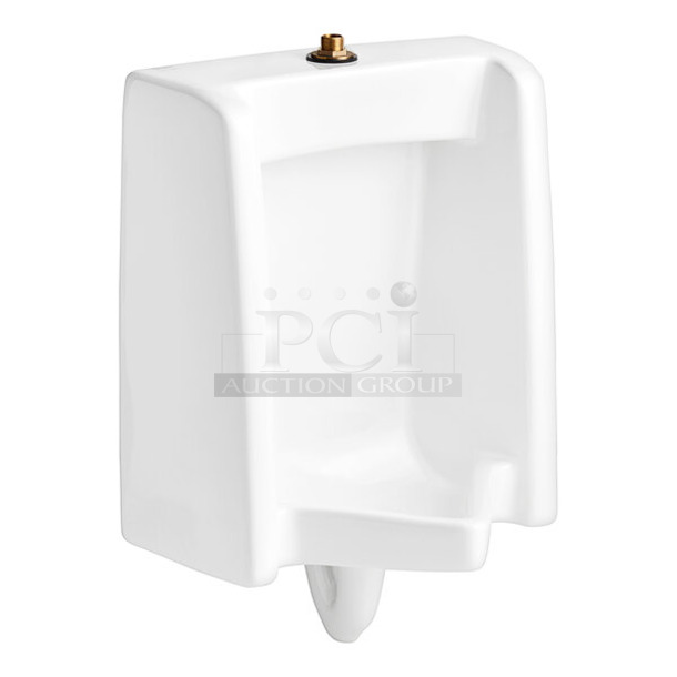 3 BRAND NEW SCRATCH AND DENT! American Standard Washbrook FloWise 6590001EC.020 Vitreous China Washout Universal Urinal with EverClean and Top Spud Inlet - 0.125 to 1.0 GPF. 3 Times Your Bid!