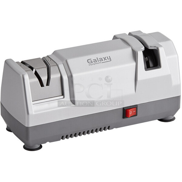 BRAND NEW SCRATCH AND DENT! Galaxy 177KNIFESHRP 2 Stage Standard Duty Electric Knife Sharpener. Tested and Working!