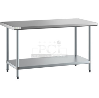 BRAND NEW SCRATCH AND DENT! Regency 600T3060G 30" x 60" 18-Gauge 304 Stainless Steel Commercial Work Table with Galvanized Legs and Undershelf