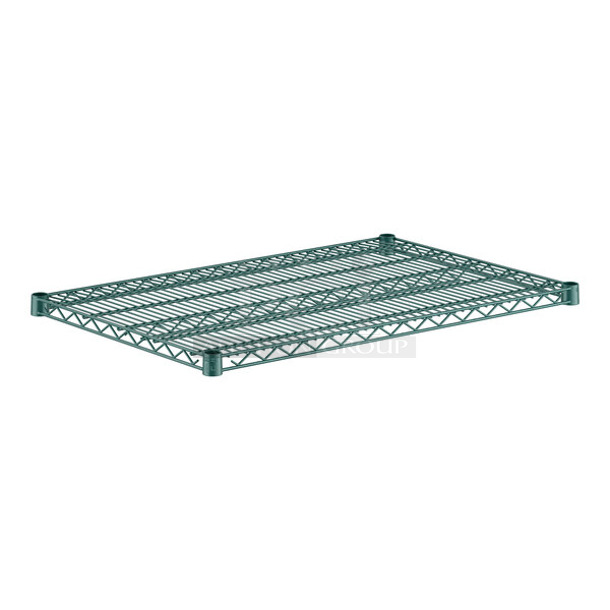 Lot of 4 BRAND NEW SCRATCH AND DENT! Regency 460EG2436 24" x 36" NSF Green Epoxy Wire Shelf  - Image 1 of 3